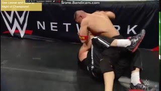 Unseen footage of the brawl between John Cena and WWE World Heavyweight Champion Brock Lesnar