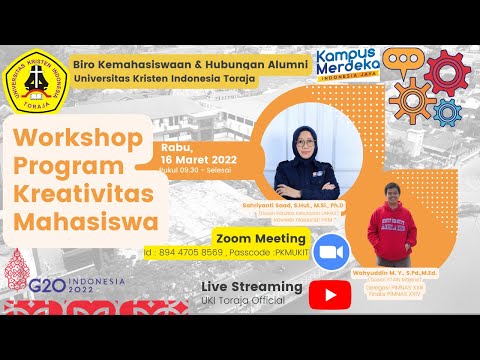 Workshop Program Kreativitas Mahasiswa 2022 | Universitas Kristen Indonesia Toraja