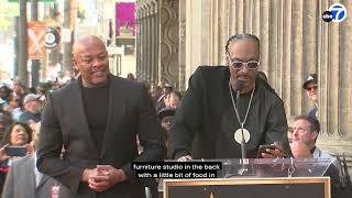 Snoop Dogg pays tribute to Dr. Dre on Hollywood Walk of Fame