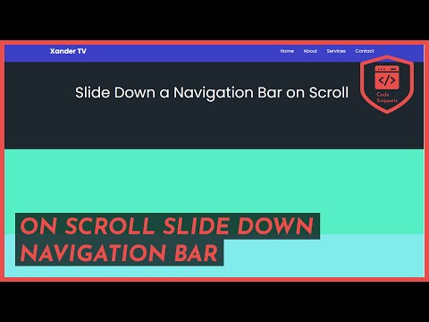 Slide down a navigation bar on scroll