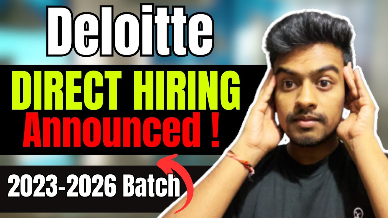Finally Deloitte Biggest Hiring Announced ! OFF Campus Job Drive For ...