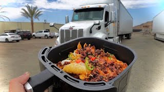 Cooking Loaded Nachos Using ONLY Airfryer inside of My Truck