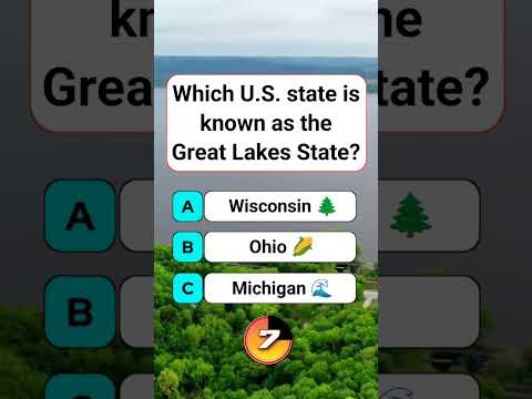 Which U S State Is Known As The Great Lakes State Shorts Usa Quiz 