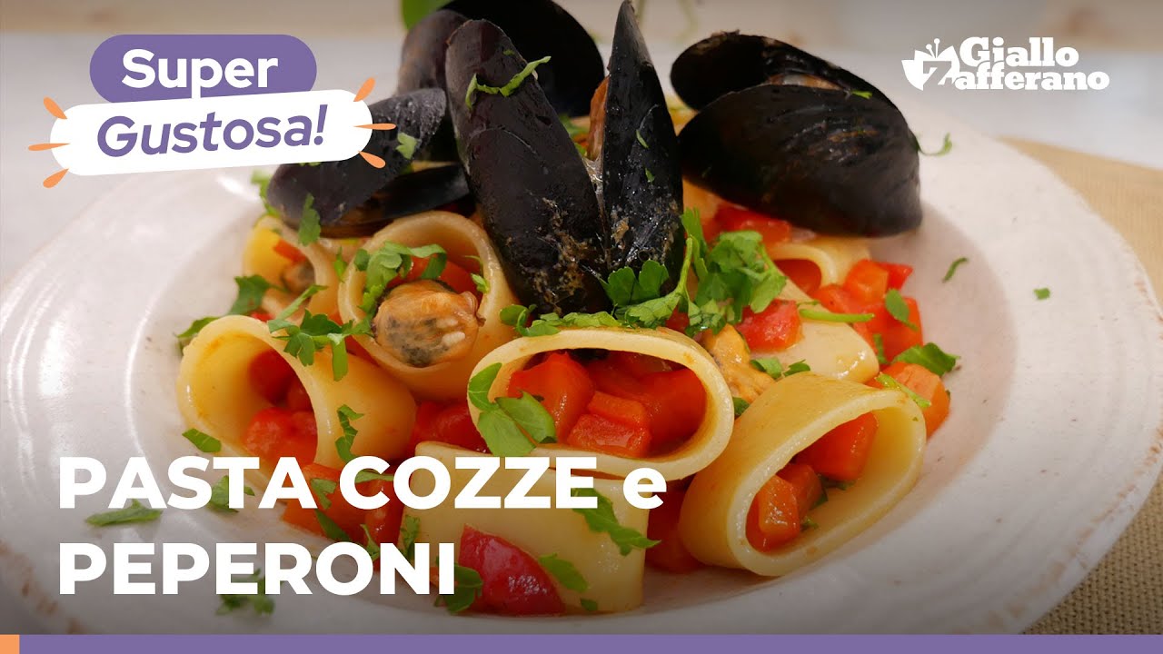 Pasta with Mussels and Bell Peppers