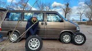 ПЕРЕОБУЛСЯ Машина МЕЧТА Volkswagen Multivan T4  ОРИГИНАЛЬНЫЕ кованые диски audi T4 2.5 AAF бензин