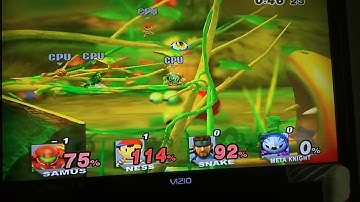Super Smash Bros. Brawl Samus (CPU) VS. Ness (CPU) VS. Snake (CPU) VS. Meta Knight (CPU)