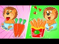 Yes yes stay healthy for baby best parenting life hacks  lion family  cartoon for kids