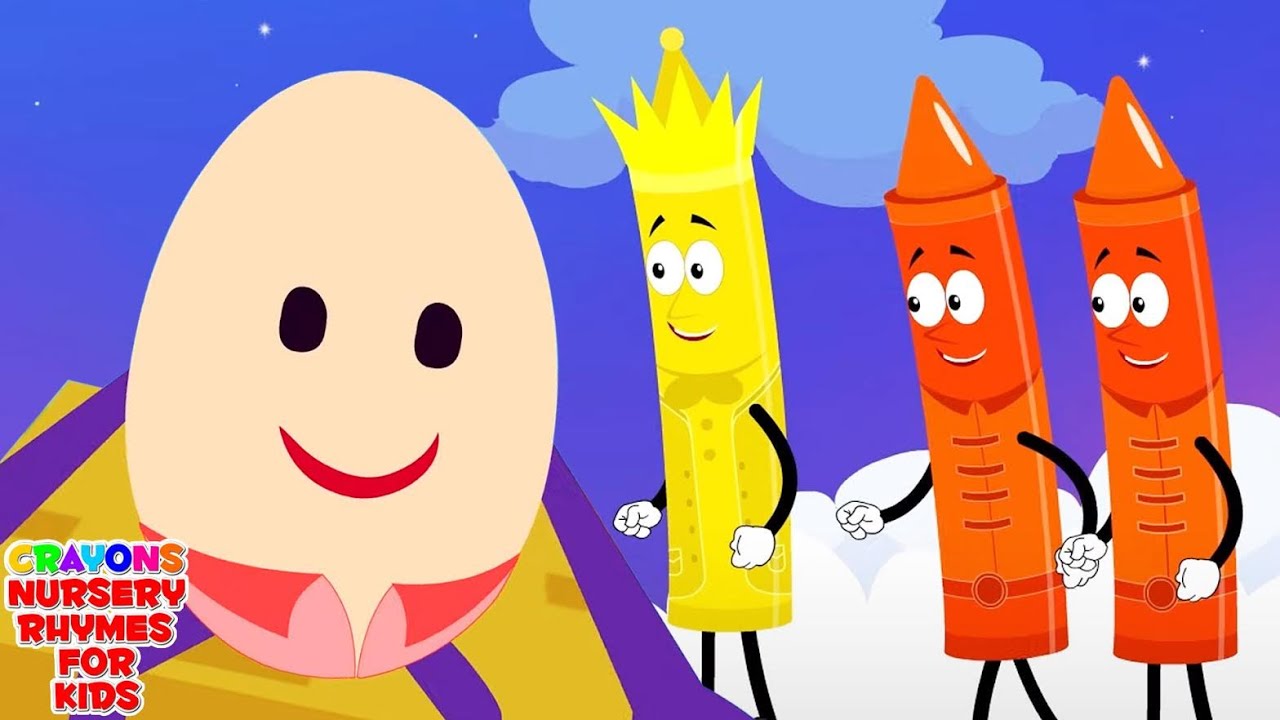 Humpty Dumpty Sat On A Wall, Crayons Rhyme & Video for Children YouTube
