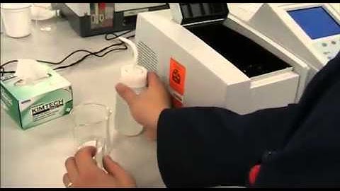 Using a Shimadzu spectrophotometer