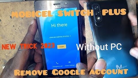 mobicel switch plus how to remove Google account  without pc(frp bypass)