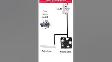 Cooling Fan and Tube light connection with Door limit switch in Panel...#short #shortvideo #viral