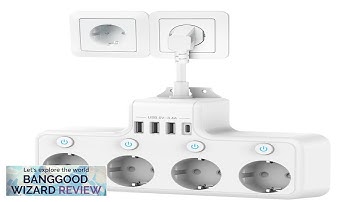 16A 4000W EU Plug Power Strip 4-Way USB Port Electrical Socket Power Review