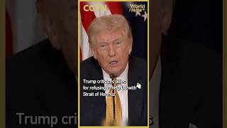 Trump criticizes allies for refusing to help US with Strait of Hormuz #worldnow