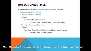 U2 DML & DQL Commands L7