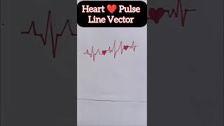 Heart ❤️ Pulse Line Vector Drawing ❤️🤍❤️ Heart ❤️ Pulse Line Vector Drawing ❤️🤍❤️