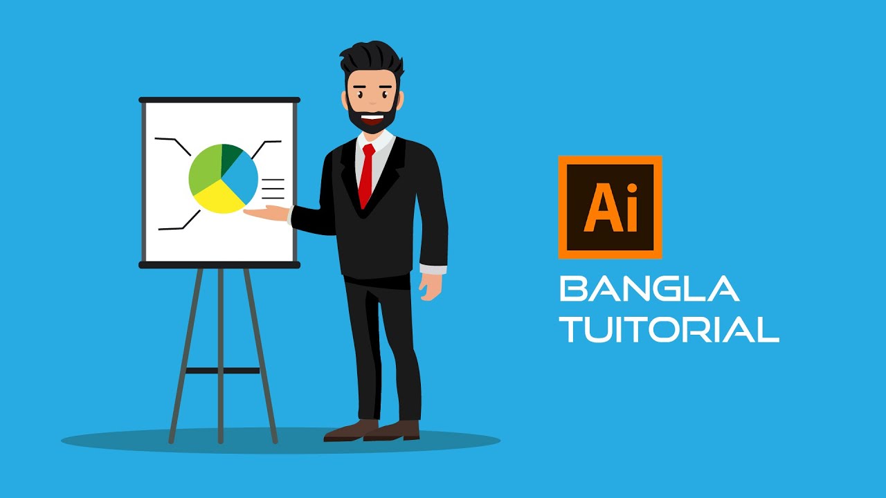Adobe Illustrator bangla Tutorial how to draw flat character ...