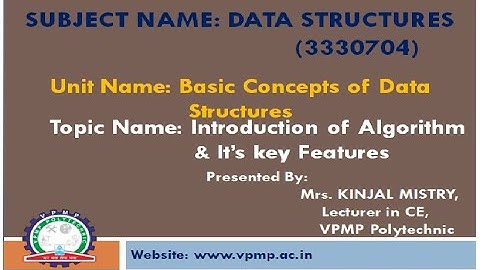 Introduction of Algorithm & it