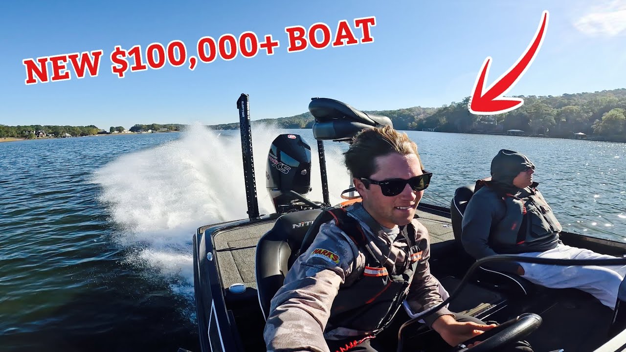 Fishing on my NEW $100,000+ BASS BOAT!!!