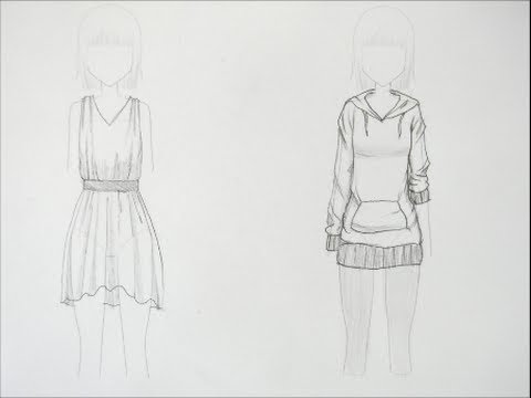 How To Draw Anime Clothes Womens Clothing Easy Step By Step Tutorial   eduaspirantcom