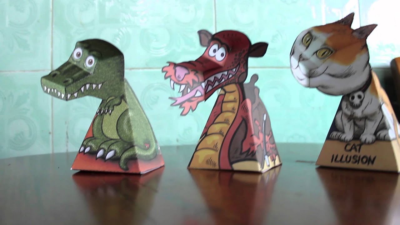 Ilusi Kertas Dino T Rex Naga Dan Kucing YouTube