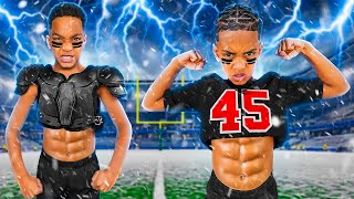 DJ & KYRIE WINTER FOOTBALL GAME #3 | The Prince Family Clubhouse