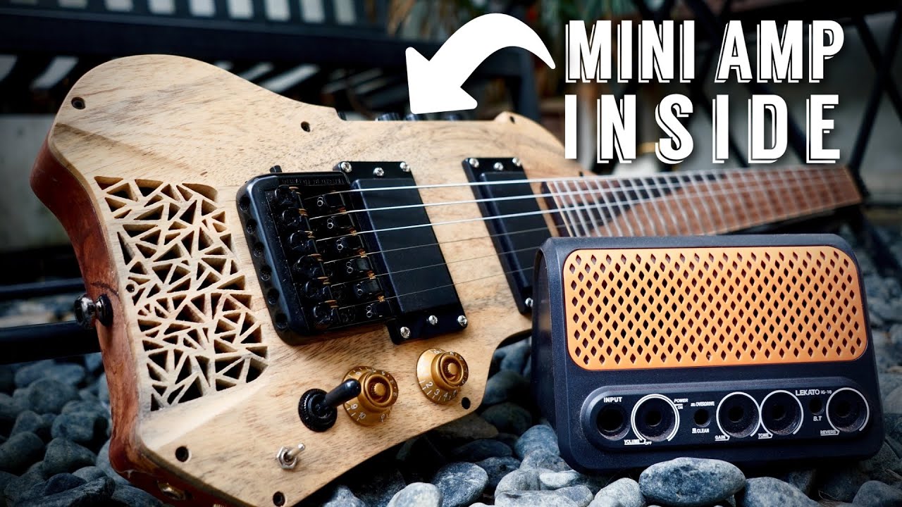 Я собрал портативную гитару с мини-усилителем внутри.