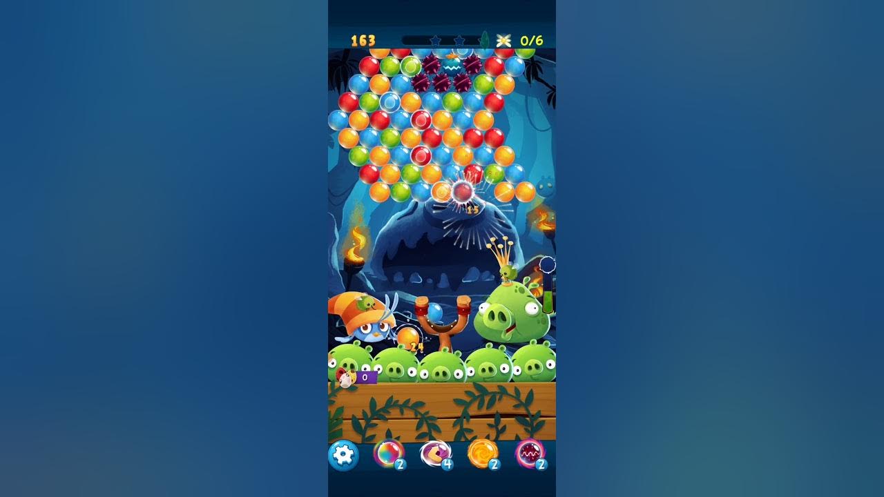 Angry Birds Stella POP Bubble Shooter Level 123 - Walkthrough, No Boosters  