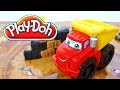 Play Doh Diggin Rigs Chuck the Dump Truck Grinding Gravel Yard Toy Playset Review