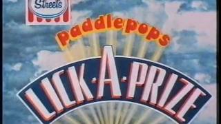 Streets Paddle Pop Ice Cream Lick A Prize Ad 1989