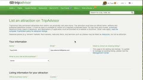 How to Get Listed on TripAdvisor.com