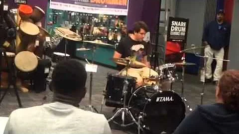 John Robbs Rick Hobbs drum solo at GC Drum off