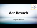 How to pronounce der Besuch (5000 Common German Words)