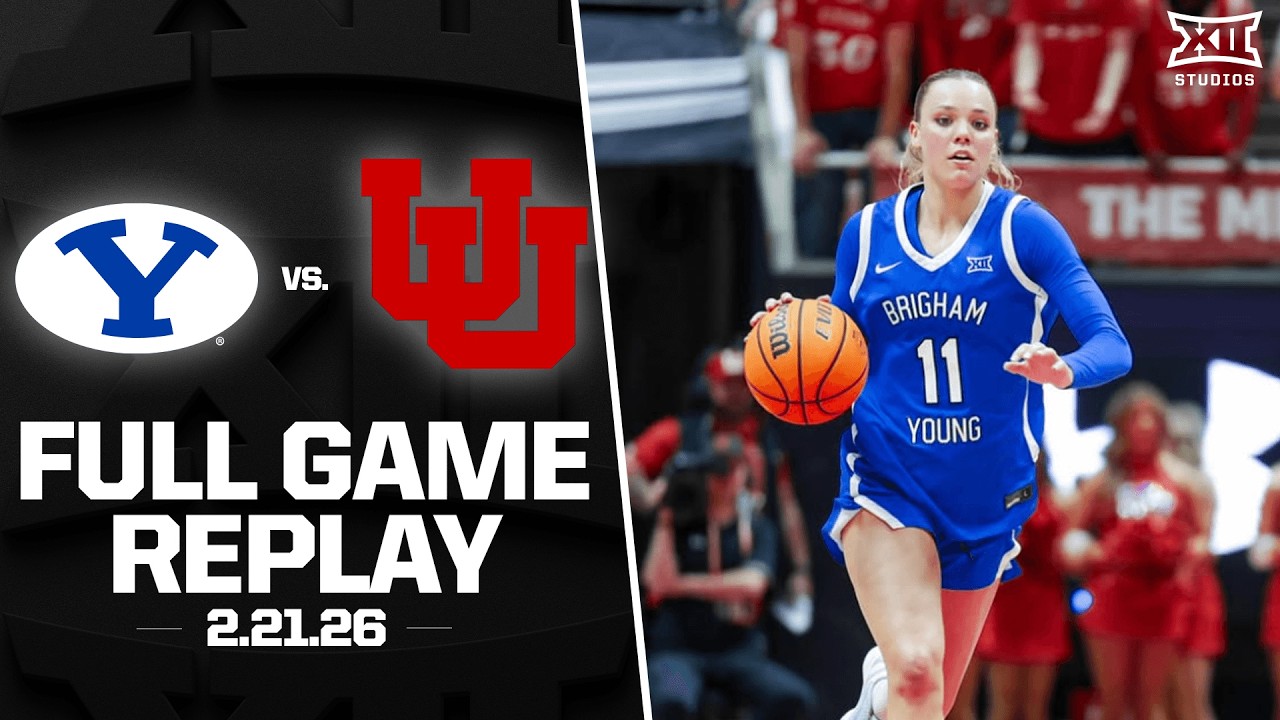 BYU vs. Utah Full Game Replay (2.21.26) | 2025-26 Big 12 Women's Basketball