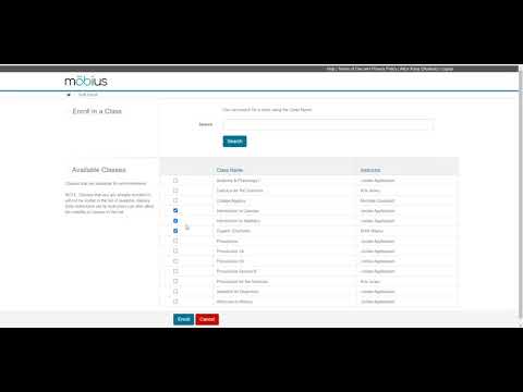 Enroll in a class (class search) | Möbius Video Guides by DigitalEd