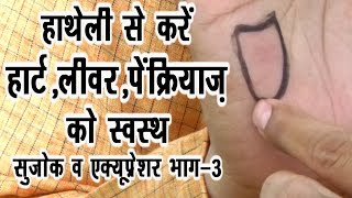 Accupressure Point Part-3 हार्ट,लीवर,पेन्क्रिया का स्वास्थ्य है हथेली में-सुजोक & एक्यूप्रेशर भाग-3