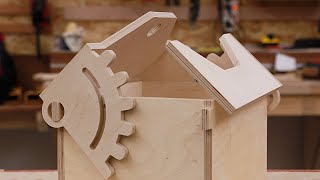 Kinetic door furniture mechanism idea! only plywood / woodworking