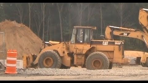 Cat 966F with forks