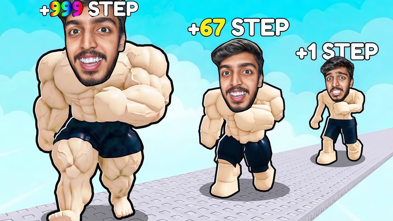 Roblox BUT every Step + 1 Muscle