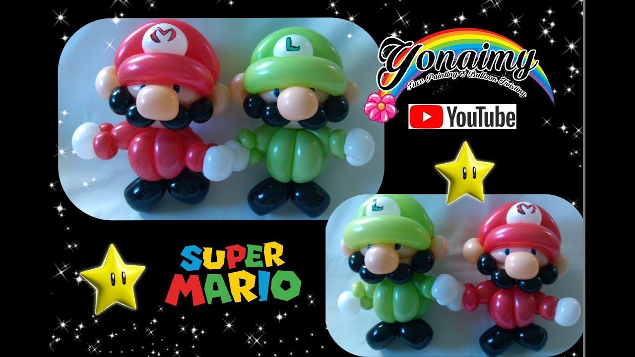 Mario y Luigi con globos paso a paso #70 