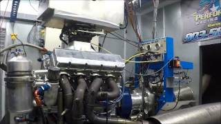 RANDY BALOUGH'S 598 CUBIC INCH BIG BLOCK CHEVY ON THE DYNO BUILT BY SUNSET PERFORMANCE ENGINES