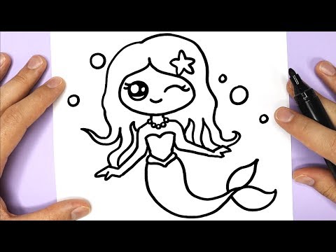 Video: Wie Die Meerjungfrau Vom Bleistift Etappenweise Zu Zeichnen