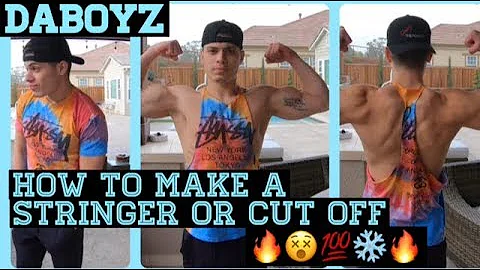 HOW TO MAKE A GYM STRINGER/CUT OFF (BEST WAY)