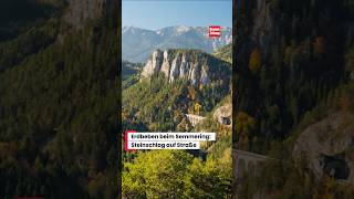 Erdbeben beim Semmering: Steinschlag auf Straße