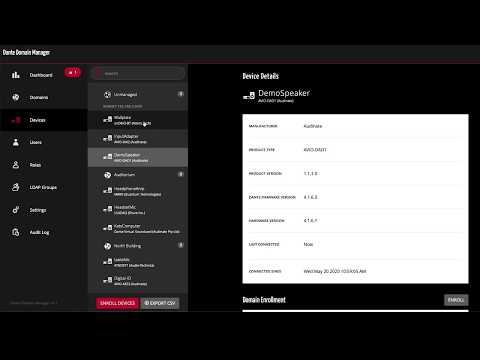 Dante Domain Manager Product Demo