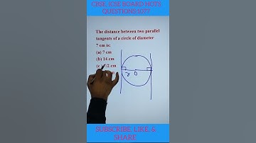 The distance between two parallel tangents of a circle of diameter7 cm is:(a) 7 cm(b) 14 cm(c ) 7/2