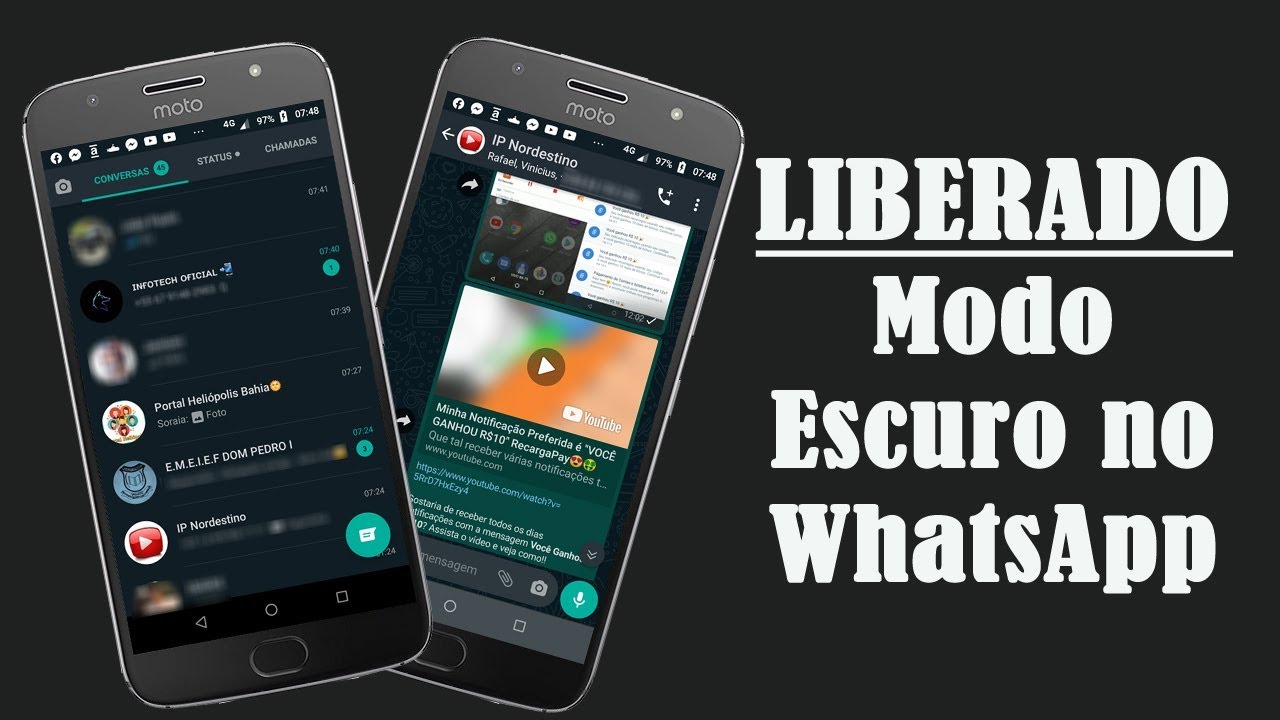 WhatsApp Liberou Modo Escuro Para Todos | Veja Como Ativar - YouTube
