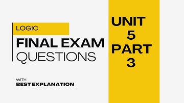 Logic and critical thinking chapter 5 FINAL EXAM part 3