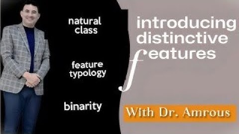 Introducing distinctive features in phonology