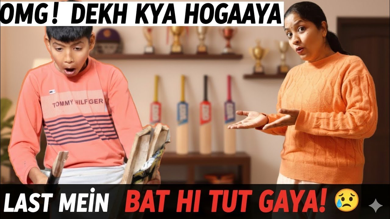 Vlog Video लास्ट में  बैट ही टूट गया Vlogifybabli86 