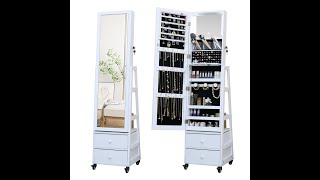 full length mirror jewelry cabinet with sotrage Installation Instructions